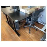Adjustable Height Desk & Herman Miller Chair (No C