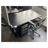Adjustable Height Desk, Herman Miller Chair & File