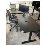 Adjustable Height Desk, Herman Miller Chair & Dell