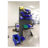 Bin rack w/ contents