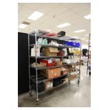 ULINE Portable wire rack and storage shelves w/ co