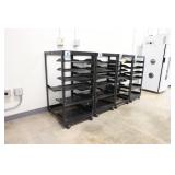 (4) Pyle open frame portable racks