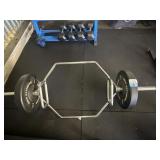 Hex Bar  Loaded with two 45 lb Rep Fitness weight