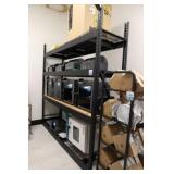 Industrial warehouse rack w/ wire shelving