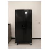 ULINE mobile storage cabinet w/ office supplies
