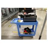 ULINE mobile cart and tool chest drawer w/ content