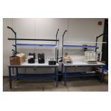 Lab benches with light source