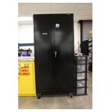ULINE portable metal storage cabinet and plastic s