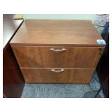 2 Drawer Wood Lateral File Cabinet with Keys