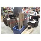 Fiber Glass and Clay Pots, Planters and Vases.