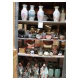 Ceramic Tea Pots, Urns, Figures and Vases