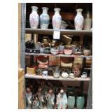 Ceramic Tea Pots, Urns, Figures and Vases