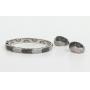 18K BLACK & WHITE DIAMOND BRACELET & EARRING SET