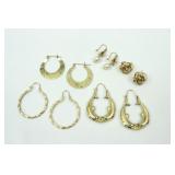 (5) PAIRS 14K EARRINGS
