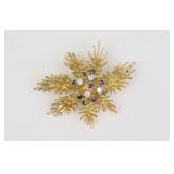 18K DIAMOND & SAPPHIRE ANEMONE BROOCH