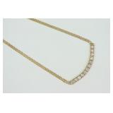 ITALIAN 14K DIAMOND BISMARCK NECKCHAIN
