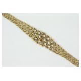 14K DIAMOND FANCY ROPE LINK BRACELET