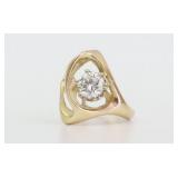 14K DIAMOND COCKTAIL RING, 1.10CT