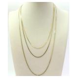 (3) 14K SERPENTINE NECKCHAINS