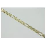 14K FIGARO LINK BRACELET