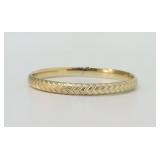 14K SLIDE HINGED BANGLE BRACELET