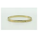 14K SLIDE HINGED BANGLE BRACELET