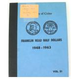 COMPLETE SET OF 35 US SILVER FRANKLIN HALF DOLLARS