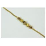 22K MESH LINK & ENAMEL BRACELET