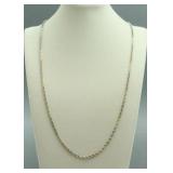 14K TRICOLOR ROPE CHAIN NECKLACE