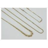 (3) GOLD NECKCHAINS