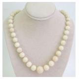14K CORAL BEAD NECKLACE