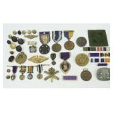 GROUP OF PRIMARILY WWI MEDALS, INCL. PURPLE HEART
