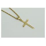 18K CROSS PENDANT ON CHAIN
