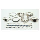 (10) STERLING BRACELETS