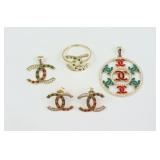 (4) PIECE 18K CHANEL REPLICA JEWELRY GROUP