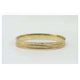 14K SLIDE HINGED BANGLE BRACELET