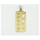 14K DIAMOND GUAGE PENDANT