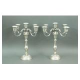 PAIR GORHAM 5-LIGHT WEIGHTED CANDELABRAS