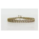 14K DIAMOND S-LINK TENNIS BRACELET, 3.00CTW