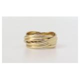 14K CROSSOVER GOLD BAND