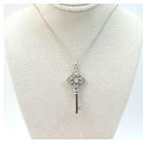 14K DIAMOND KEY PENDANT ON CHAIN