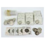 (58) US SILVER QUARTER DOLLAR COINS - MOST BU/MS