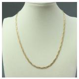 ITALIAN 14K FLAT ROPE CHAIN NECKLACE
