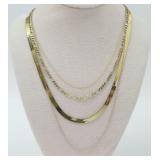 (4) GOLD NECKCHAINS