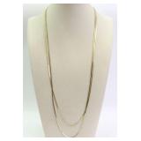 (2) 14K LONG NECKCHAINS - BOSTON LINK & C-LINK