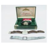 (3) VINTAGE WRISTWATCHES - LONGINES & LALIQUE