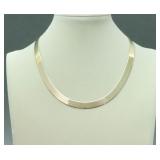 ITALIAN 14K HERRINGBONE NECKLACE