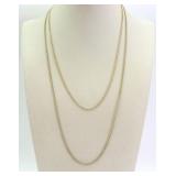 (2) 14K CURB LINK NECKCHAINS