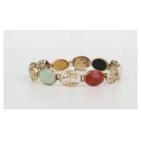 14K MULTICOLOR JADE BRACELET