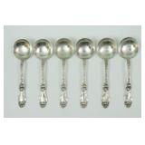 (6) INTERNATIONAL SILVER STERLING GUMBO SPOONS